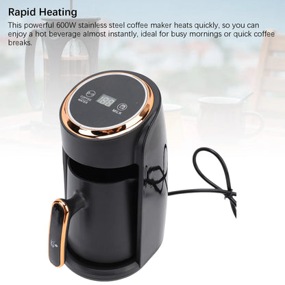 Turkish Coffee Machine 600W Anti Overflow 300ML Visible Turkish Coffee Maker 4 Cup for Home  Turkish Coffee Machine