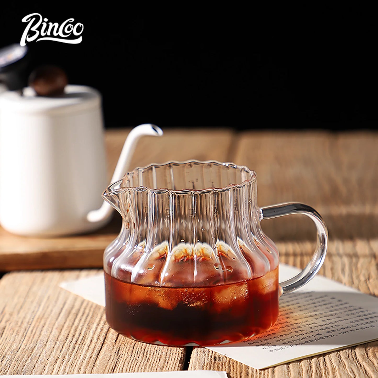 Bincoo 500ml Pour Over Coffee Maker Set Glass Carafe Coffee with Glass Coffee Filter Drip Coffee Maker Set for Home or Office